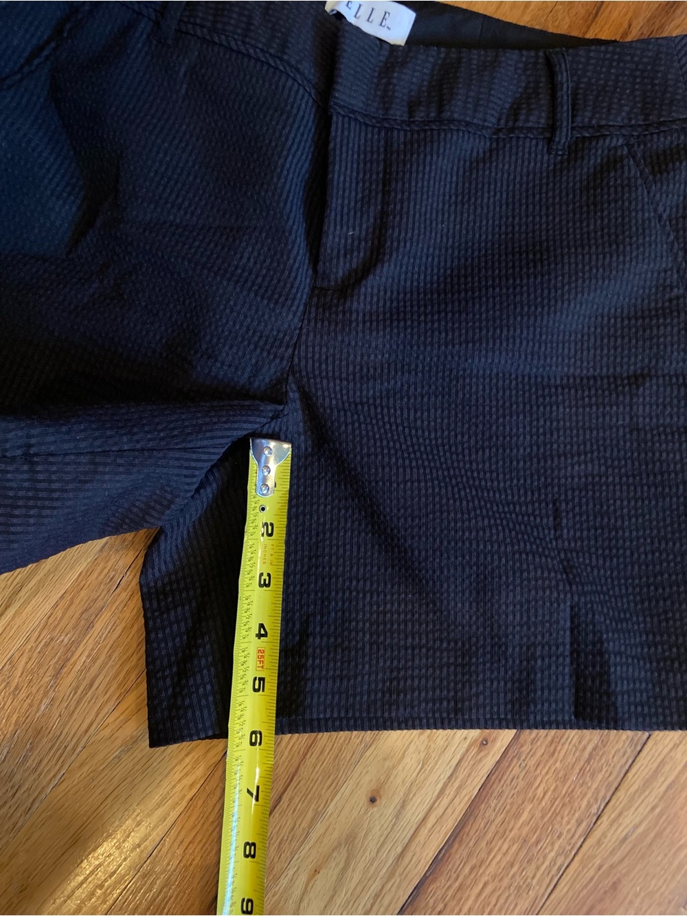 Elle Black Textured Women’s Shorts - Picture 6 of 6